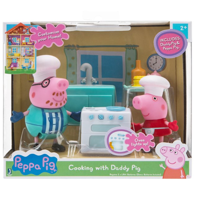 Peppa Pig Little Rooms - Cooking with Daddy Pig