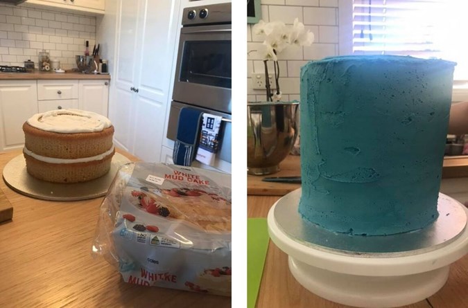 Ultimate Bluey mud cake hack