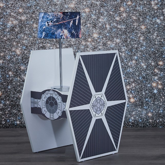 Star Wars Tie Fighter Bedside Table and Lamp 
