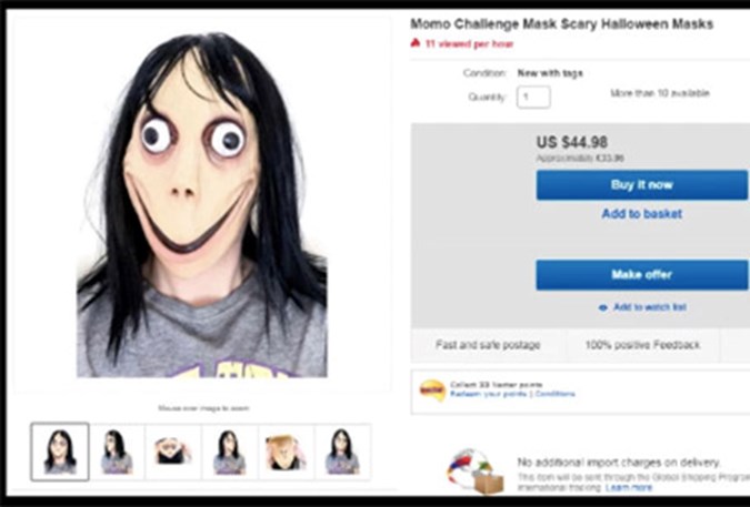 Momo Scary Face Cover, Halloween Scary Women Face Covers With Long