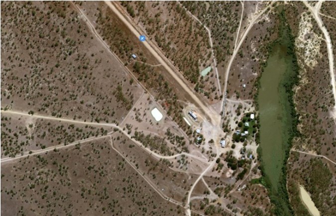 Satellite image of the property where Ruben Scott is missing