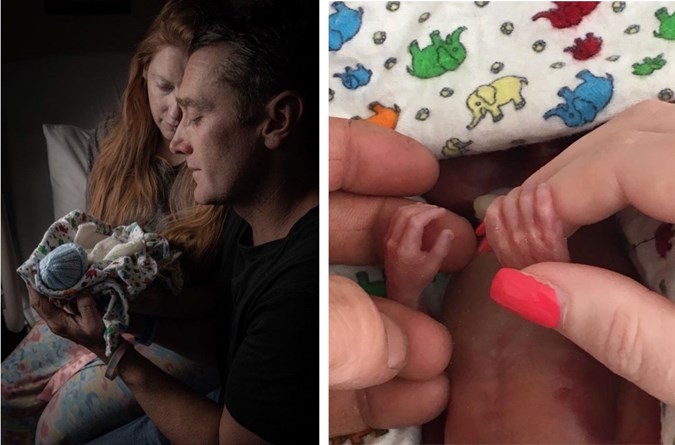 The couple shared their story as part of Pregnancy and Infant Loss month. Credit: Supplied