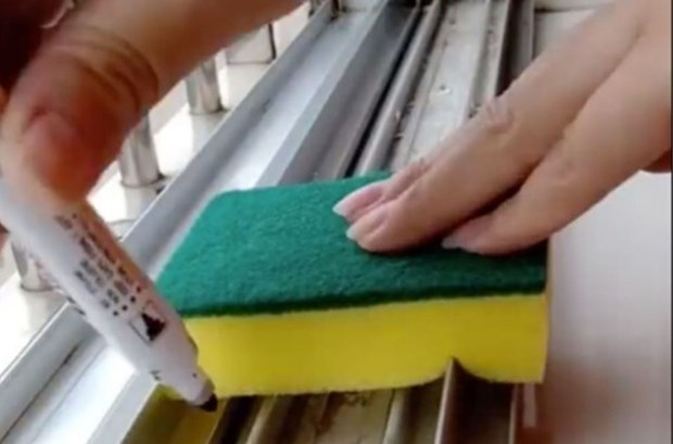 I Tried the Cut-Up Sponge Trick for Cleaning Window Tracks