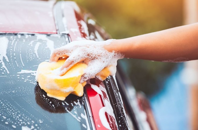Cars can only be washed with a bucket or at a commercial car wash.