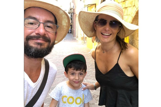 Adam and Ada in Greece with Ada's son Jonas. Image Instagram.