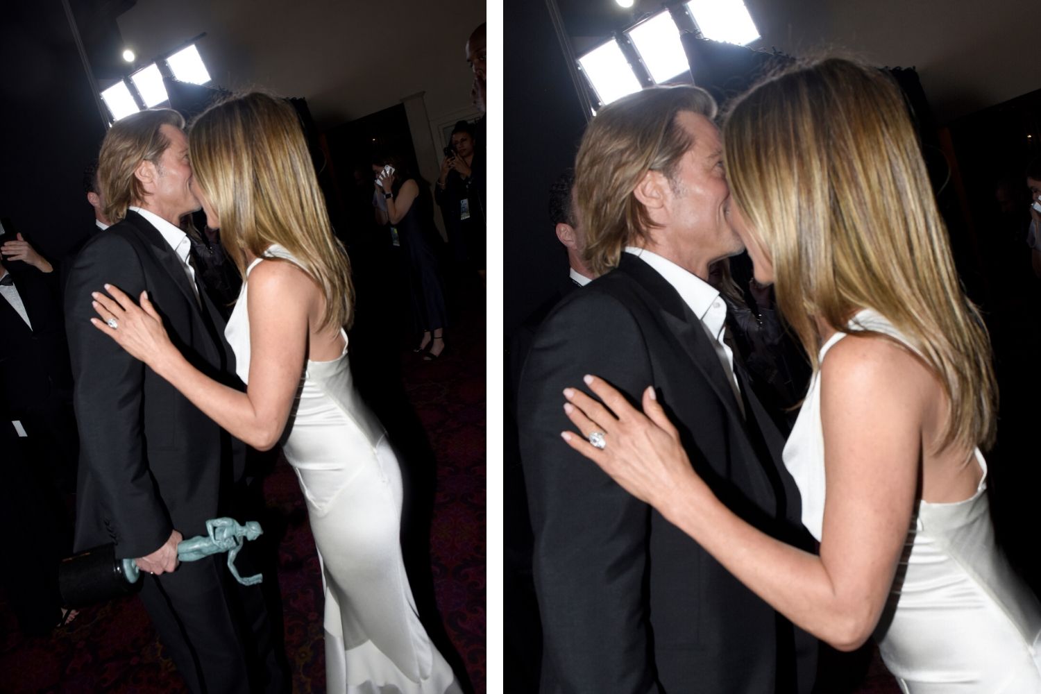 Centrum Uden Bage Jennifer Aniston and Brad Pitt kiss at the SAG Awards | Practical Parenting  Australia