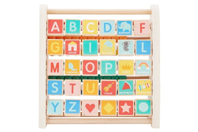 Learning Alphabet Abacus. Image: Kmart
