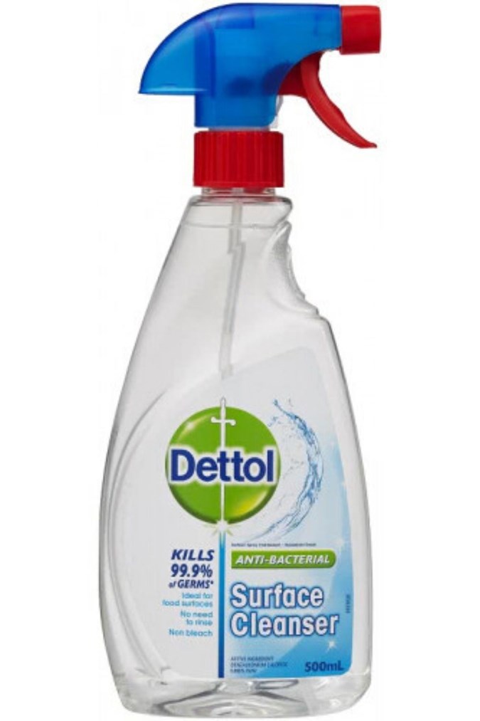 Dettol anti-bacterial surface cleanser.