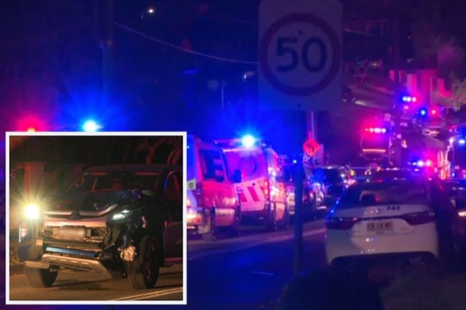 Four children have died and a fifth is in a critical condition after they were hit by a 4WD while riding bicycles in Sydney’s northwest. Credit: 7NEWS