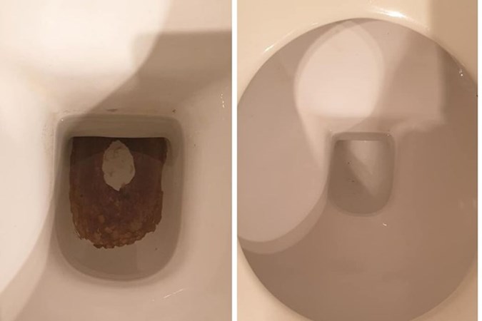 Naomi's toilet transformation is incredible! Image: Mums Who Clean/Facebook
