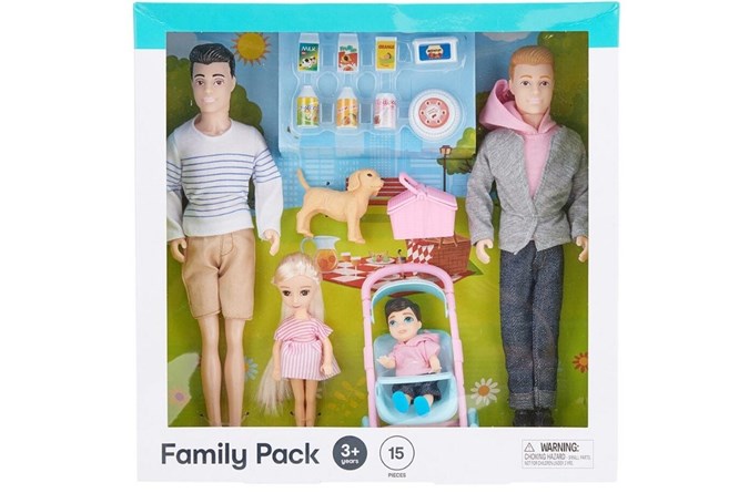 Same sex parents family pack. Image: Kmart