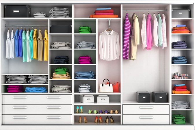 A colour coordinated wardrobe makes it easier to choose what to wear.