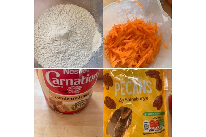 4-ingredient carrot cake. Image: Budget Meals/Facebook