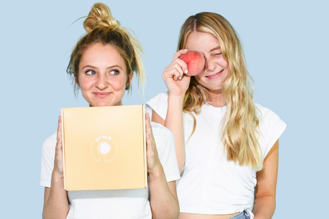 Peach Pack, co-founded by 22-year old best friends, Sage Mellet and Alyssa Carp, has just launched The Blossom Pack in Australia (Image: Supplied)