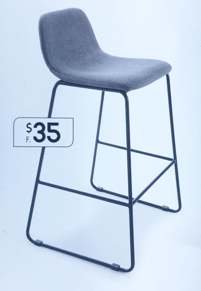 The upholstered bar stool (credit: kmart_bargains via Instagram)