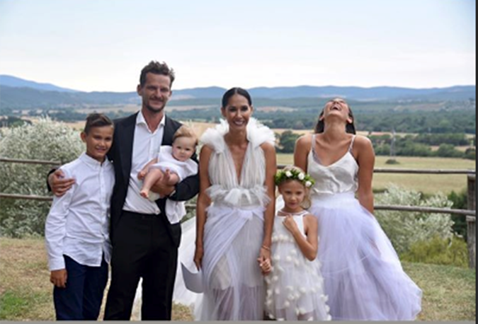Lindy Klim with new husband Adam Ellis and her four children