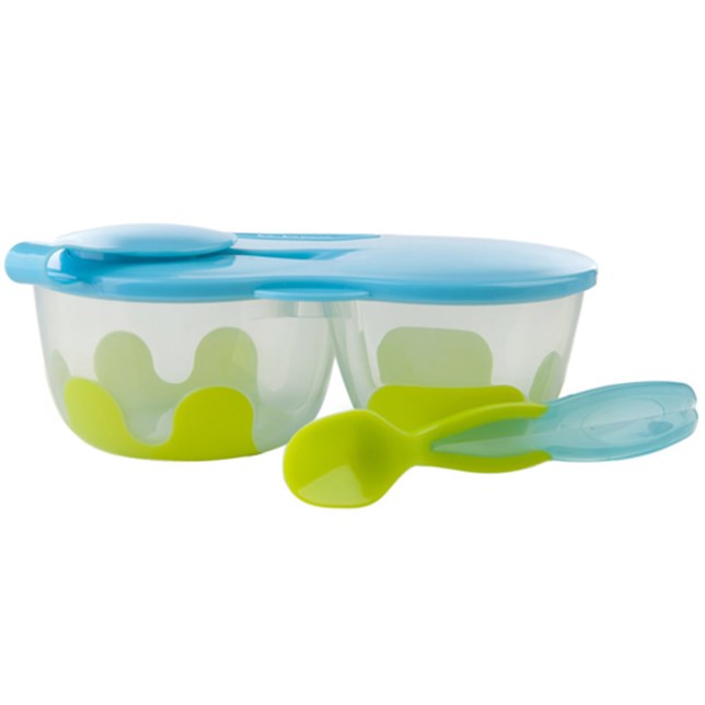 Snack pack with spoon and lids
